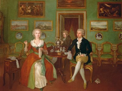 Ansicht eines Salons, 1780 von Unbekannt Unbekannt